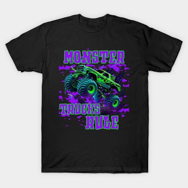 Monster Trucks Rule T-Shirt by crazytshirtstore